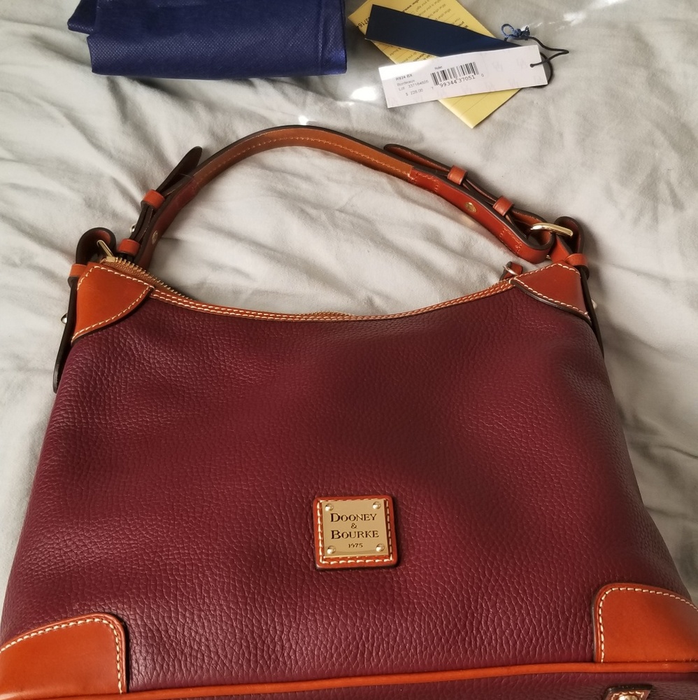 Dooney & Bourke Bordeauz pebble hobo
